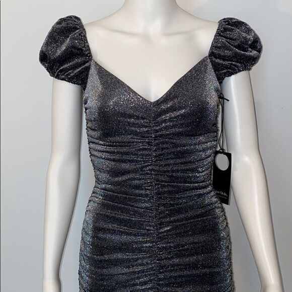 Privacy Please Lyra Mini Dress Metallic Silver - Picture 10 of 15